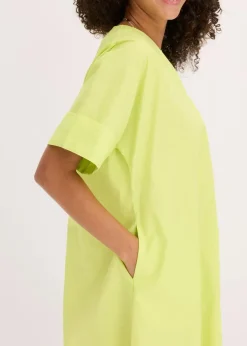 bonprix Kleider|Bekleidung·Pullover & Strickjacken^Tunika-Kleid aus reiner Bio-Baumwolle zitrusgelb