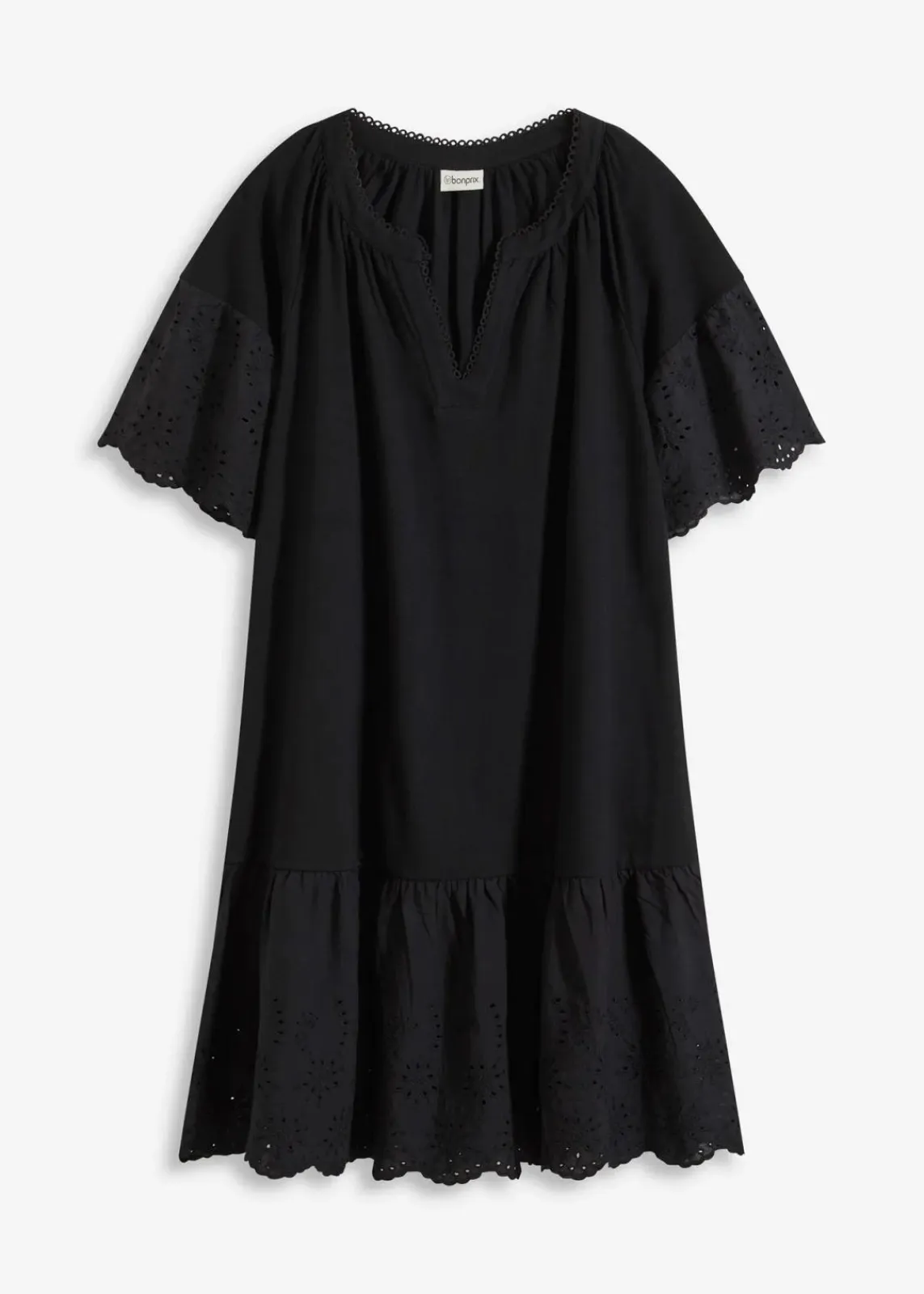 bonprix Nachhaltigere Materialien|Kleider^Tunika-Kleid aus reiner Bio-Baumwolle schwarz