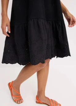 bonprix Nachhaltigere Materialien|Kleider^Tunika-Kleid aus reiner Bio-Baumwolle schwarz