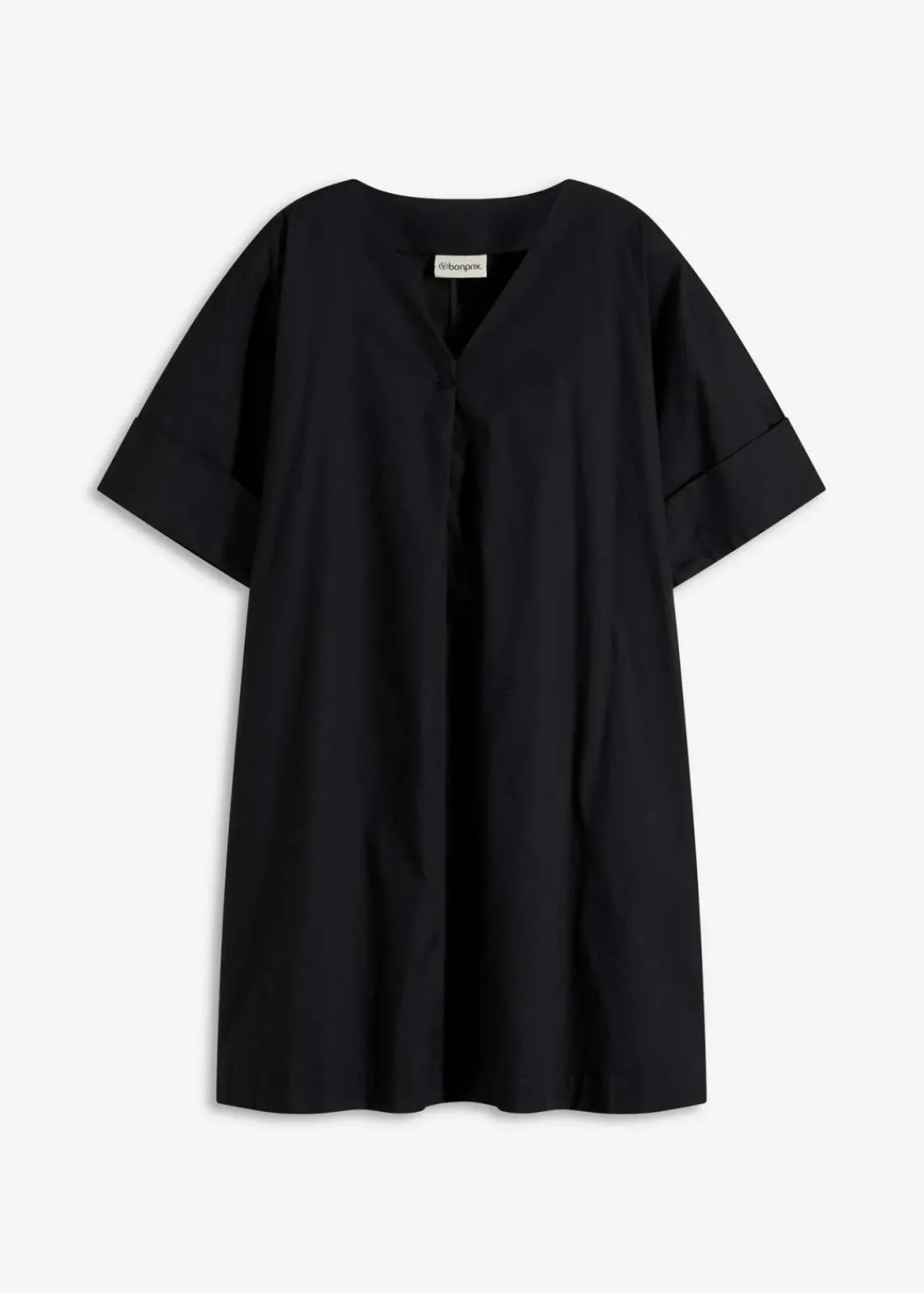 bonprix Bekleidung·Pullover & Strickjacken|Kleider^Tunika-Kleid aus reiner Bio-Baumwolle schwarz