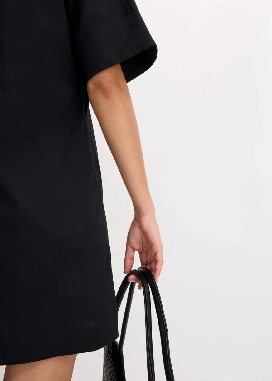 bonprix Bekleidung·Pullover & Strickjacken|Kleider^Tunika-Kleid aus reiner Bio-Baumwolle schwarz