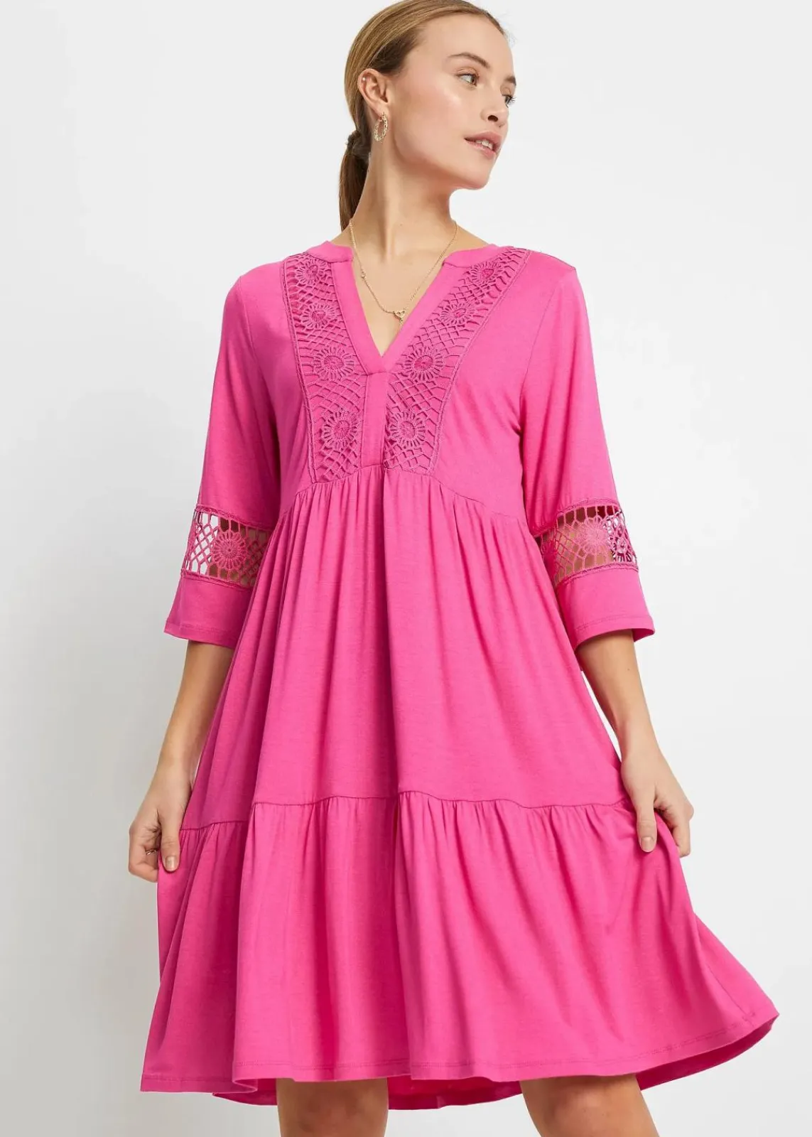 bonprix Nachhaltigere Materialien|Kleider^Tunika-Kleid aus softer Viskose pinklady