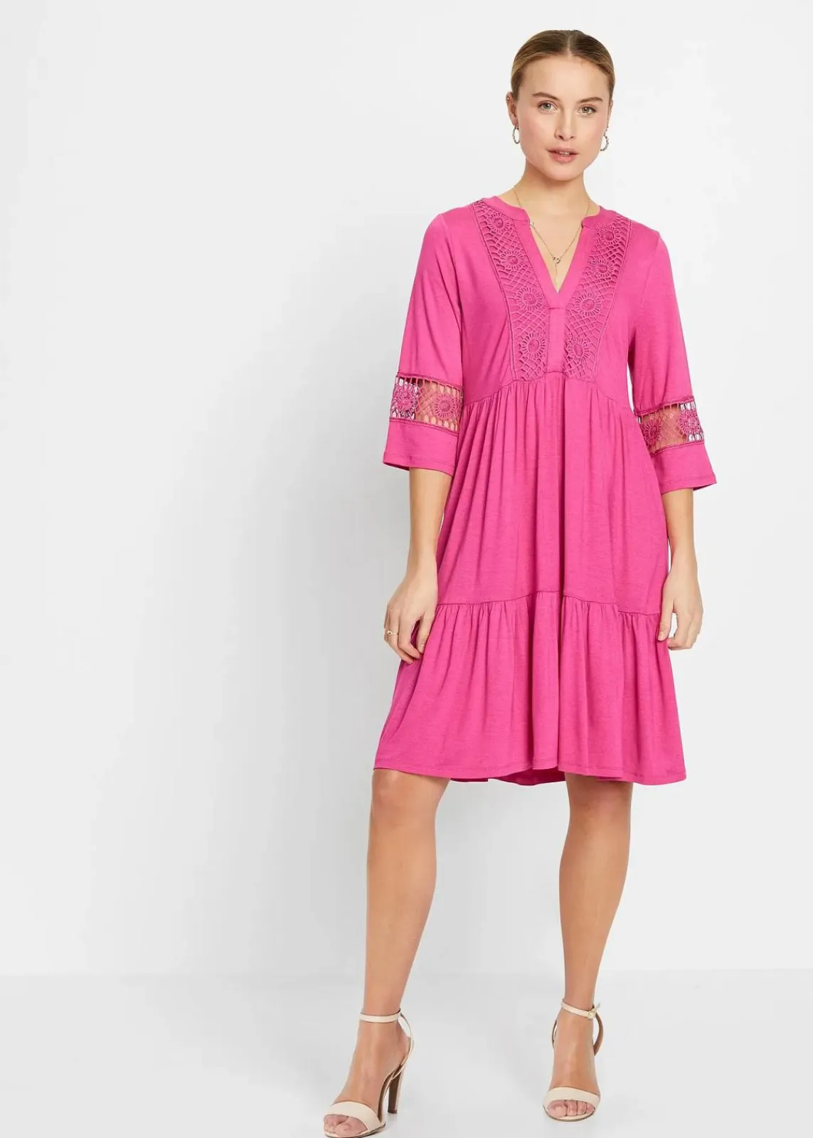 bonprix Nachhaltigere Materialien|Kleider^Tunika-Kleid aus softer Viskose pinklady