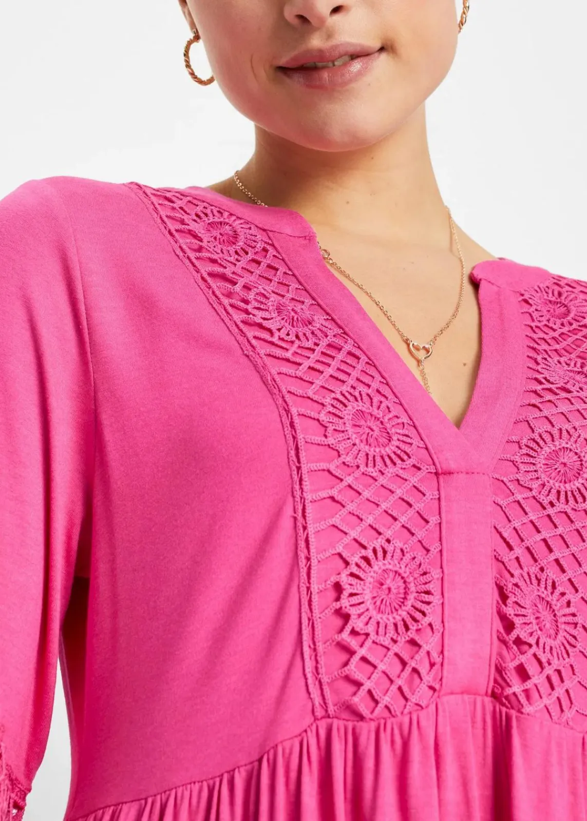 bonprix Nachhaltigere Materialien|Kleider^Tunika-Kleid aus softer Viskose pinklady
