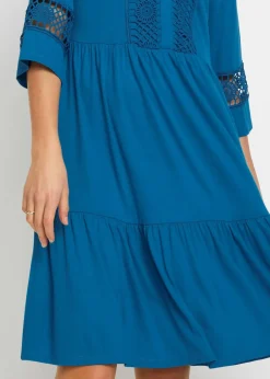 bonprix Nachhaltigere Materialien|Kleider^Tunika-Kleid aus softer Viskose atlantikblau