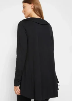 bonprix Shirts & Tops|Nachhaltigere Materialien^Tunika-Shirt aus Baumwoll-Viskose-Mix schwarz
