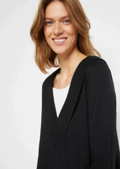 bonprix Shirts & Tops|Nachhaltigere Materialien^Tunika-Shirt aus Baumwoll-Viskose-Mix schwarz