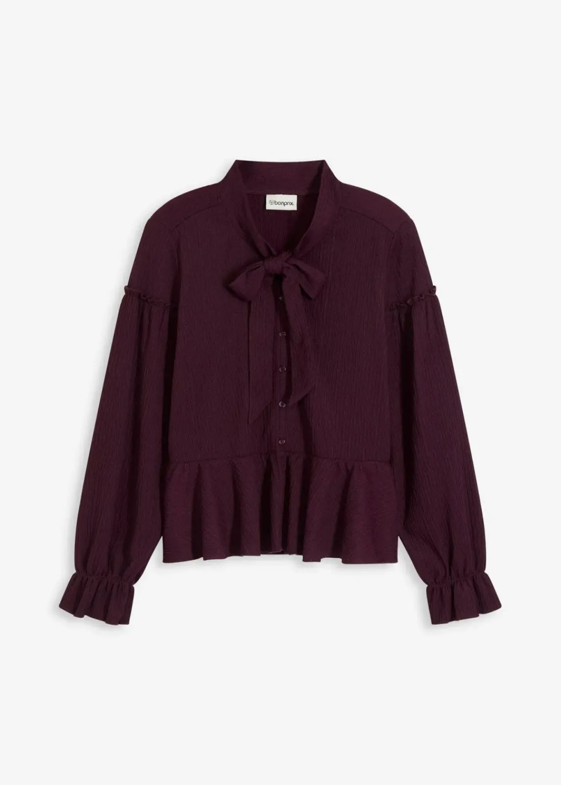 bonprix Shirts & Tops|Nachhaltigere Materialien^Tunika-Shirt aus strukturiertem Jersey weinrot