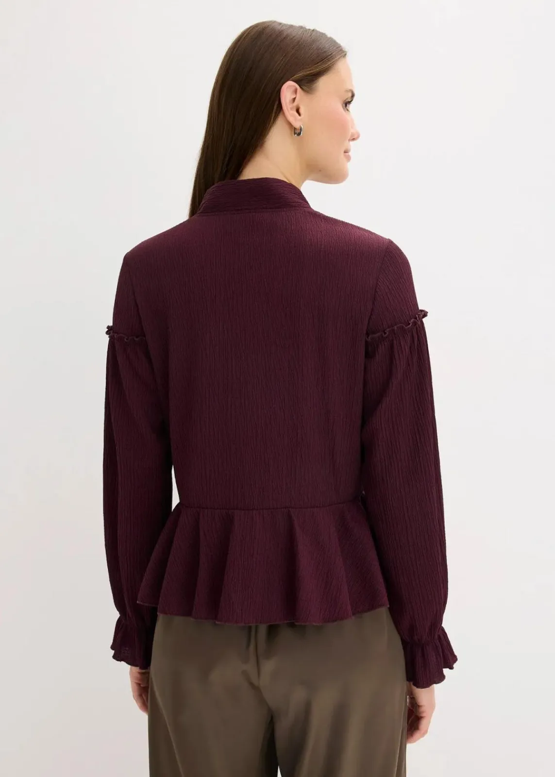 bonprix Shirts & Tops|Nachhaltigere Materialien^Tunika-Shirt aus strukturiertem Jersey weinrot