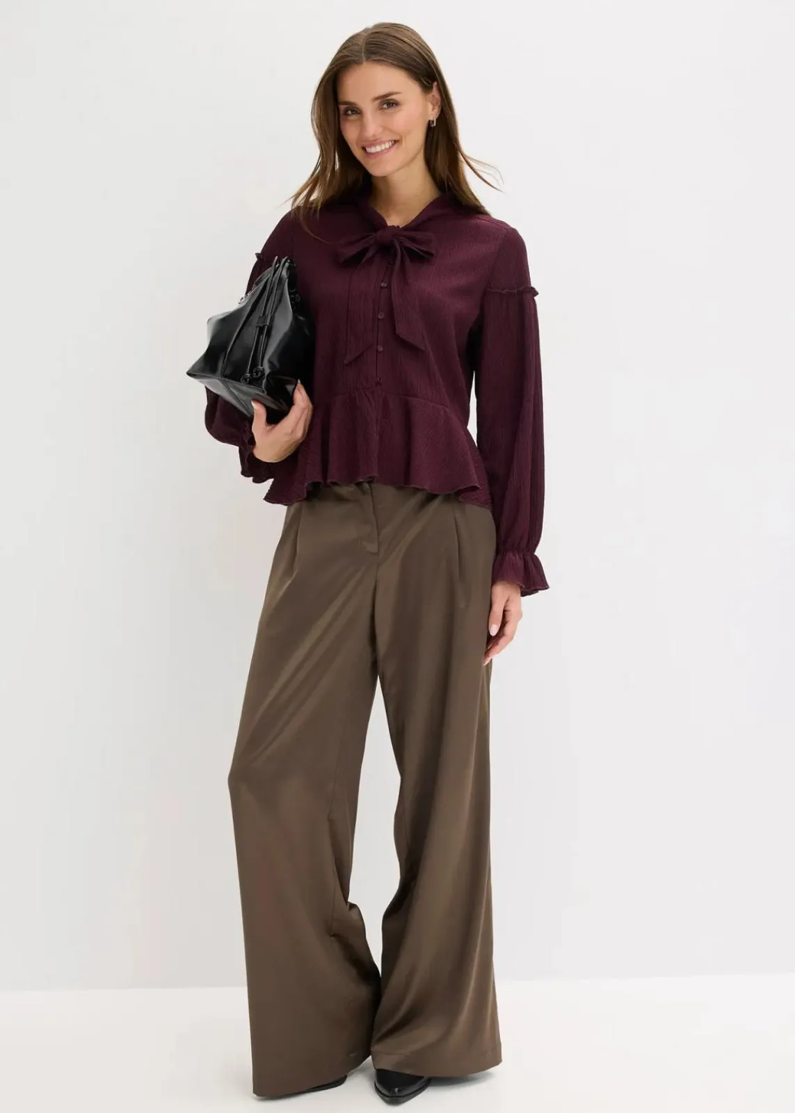 bonprix Shirts & Tops|Nachhaltigere Materialien^Tunika-Shirt aus strukturiertem Jersey weinrot