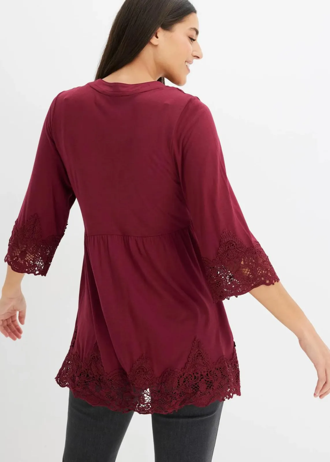 bonprix Shirts & Tops|Nachhaltigere Materialien^Tunika-Shirt aus Viskose rhododendronrot
