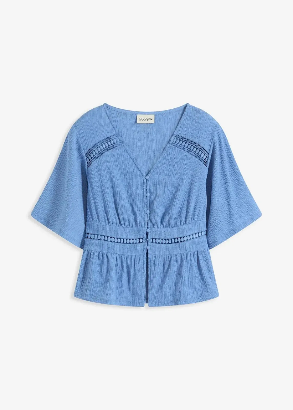 bonprix Shirts & Tops^Tunika-Shirt mit Spitze mittelblau