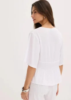 bonprix Shirts & Tops^Tunika-Shirt mit Spitze weiß