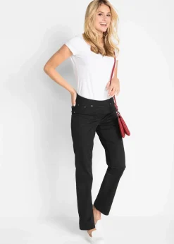 bonprix Hosen|Bekleidung·Kleider^Twill Treggings aus elastischem Baumwoll-Mix schwarz