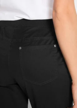 bonprix Hosen|Bekleidung·Kleider^Twill Treggings aus elastischem Baumwoll-Mix schwarz