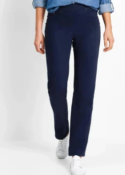 bonprix Hosen|Bekleidung·Kleider^Twill Treggings aus elastischem Baumwoll-Mix dunkelblau