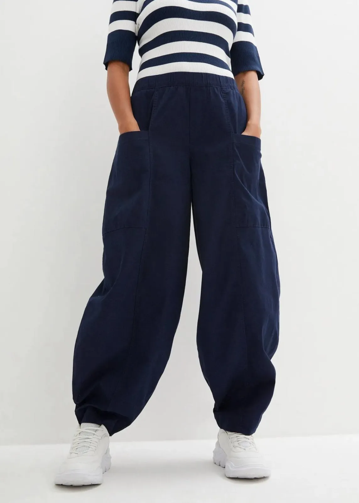 bonprix Bekleidung·Kleider|Hosen^Twillhose aus elastischem Baumwoll-Mix dunkelblau