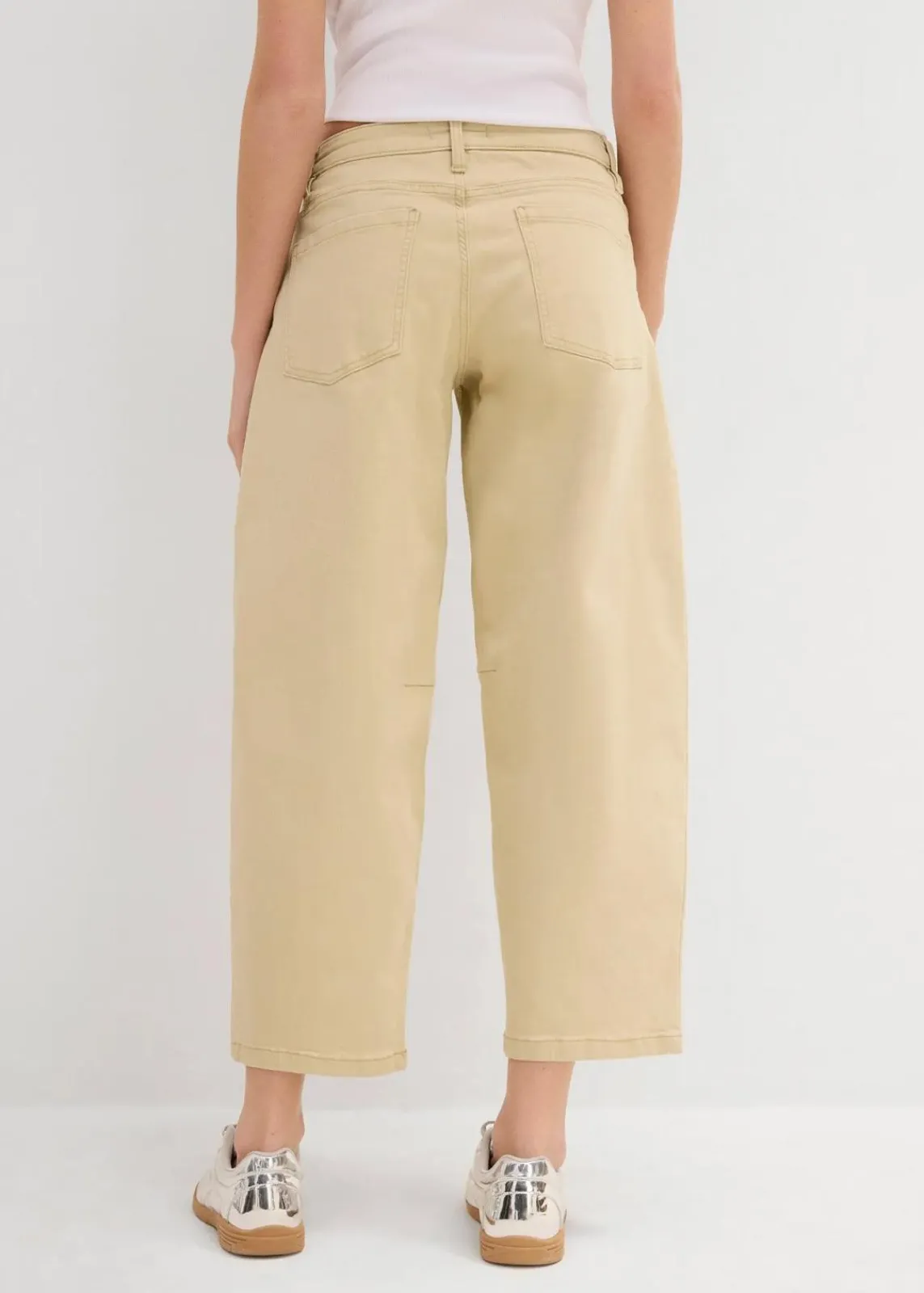 bonprix Bekleidung·Kleider|Hosen^Twillhose aus elastischem Baumwoll-Mix grünbeige