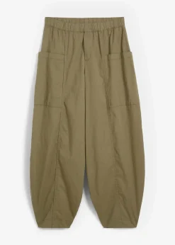 bonprix Hosen|Bekleidung·Kleider^Twillhose aus elastischem Baumwoll-Mix oliv