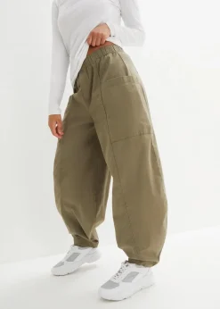 bonprix Hosen|Bekleidung·Kleider^Twillhose aus elastischem Baumwoll-Mix oliv