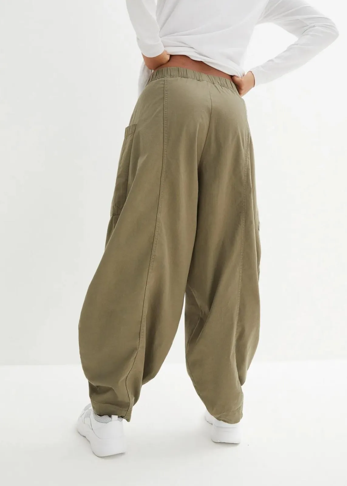 bonprix Hosen|Bekleidung·Kleider^Twillhose aus elastischem Baumwoll-Mix oliv