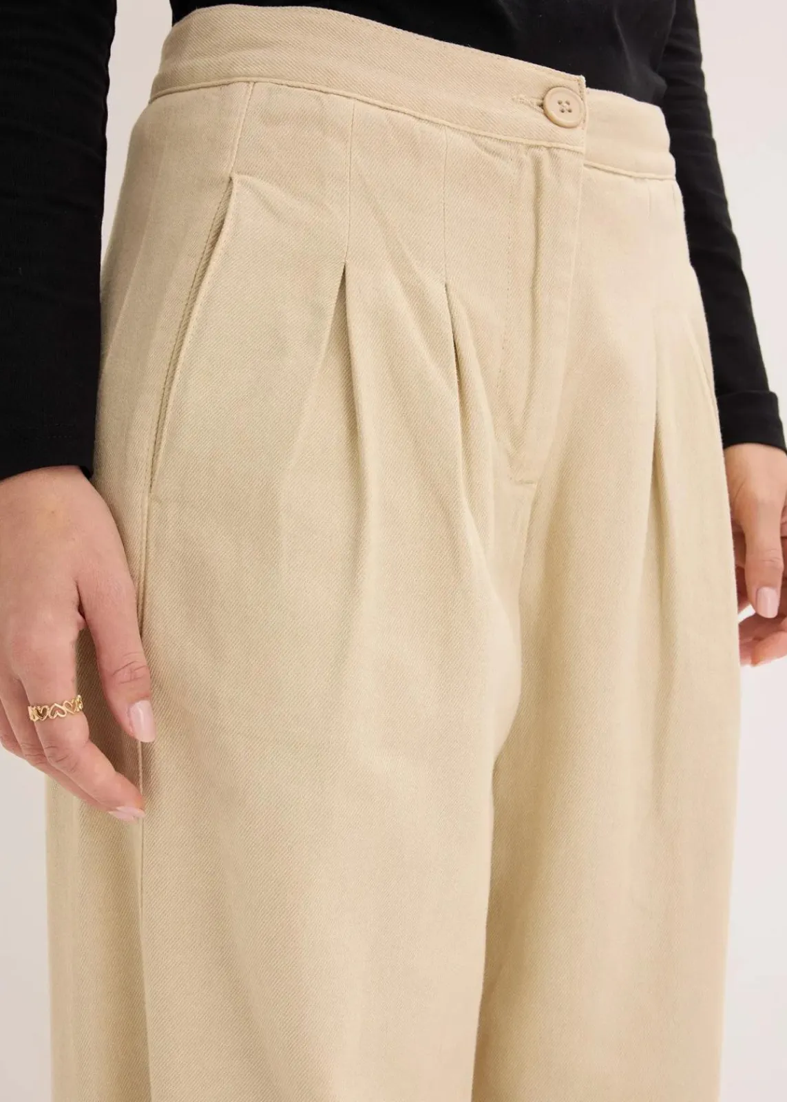 bonprix Hosen|Bekleidung·Kleider^Twillhose aus reiner Baumwolle hellsand