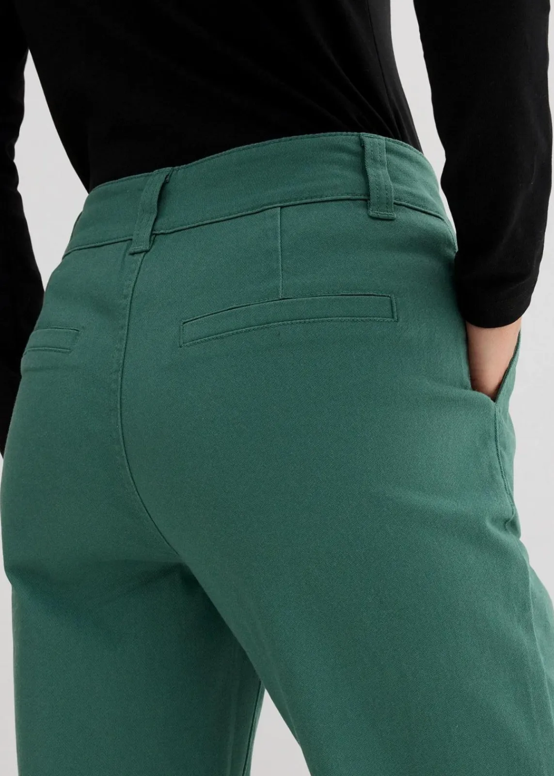 bonprix Hosen|Bekleidung·Kleider^Twillhose im Barrel Shape graugrün