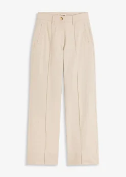 bonprix Bekleidung·Kleider|Hosen^Twillhose mit Biese und Leistentasche kieselbeige