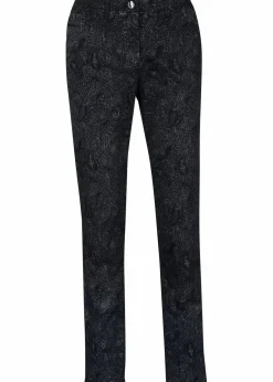 bonprix Bekleidung·Kleider|Hosen^Twillhose mit edlem Druck schwarz/rauchgrau paisley