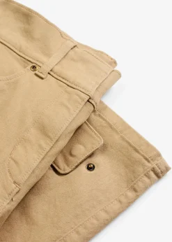 bonprix Bekleidung·Kleider|Hosen^Twillhose mit hohem Bund hellkhaki washed