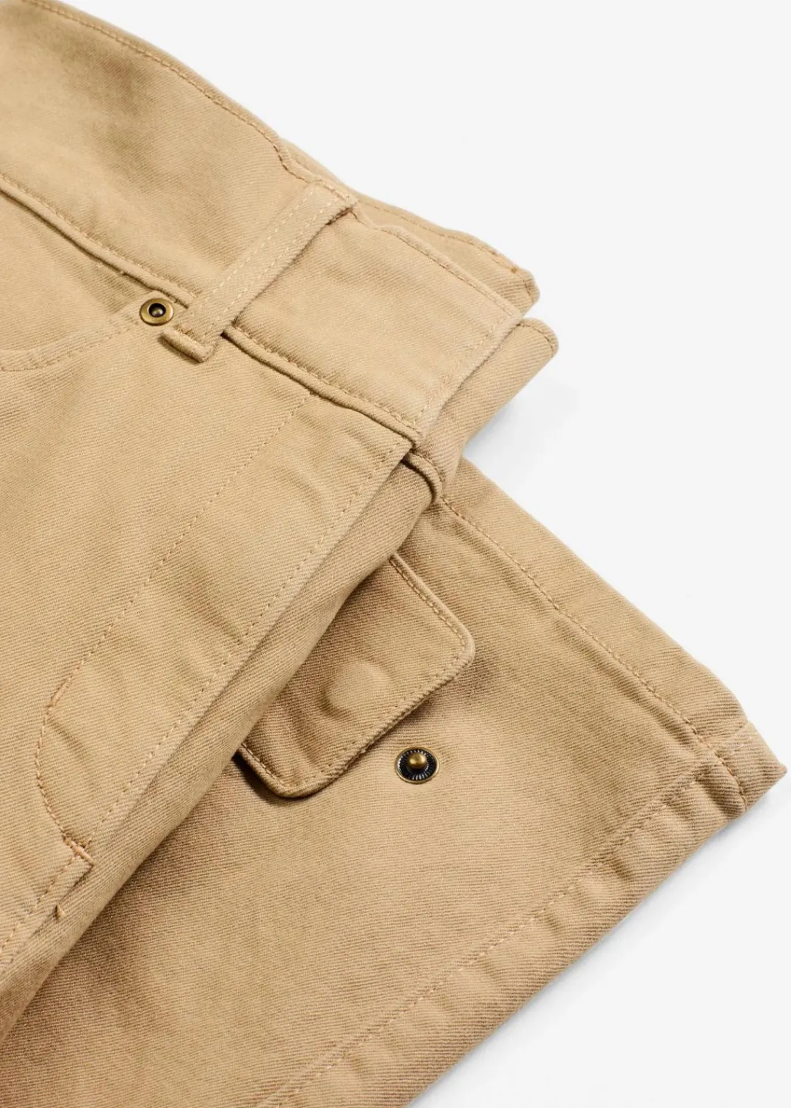 bonprix Bekleidung·Kleider|Hosen^Twillhose mit hohem Bund hellkhaki washed