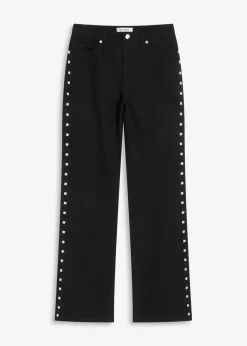bonprix Hosen^Twillhose mit Nieten schwarz