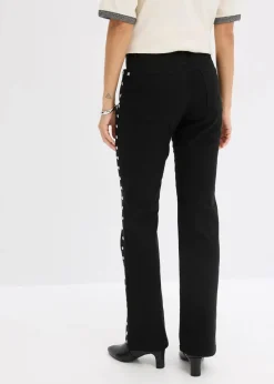 bonprix Hosen^Twillhose mit Nieten schwarz