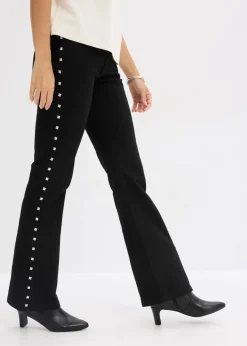 bonprix Hosen^Twillhose mit Nieten schwarz