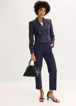 bonprix Hosen|Bekleidung·Kleider^Twillhose mit Tapered Fit dunkelblau