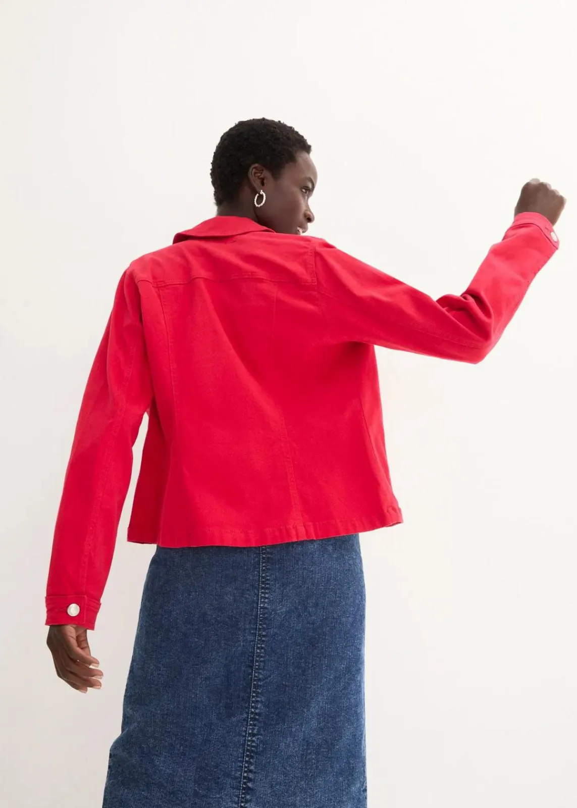 bonprix Bekleidung·Hosen|Jacken & Mäntel^Twill-Jacke rot