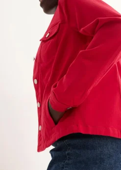bonprix Bekleidung·Hosen|Jacken & Mäntel^Twill-Jacke rot