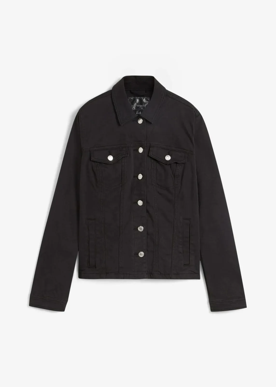 bonprix Jacken & Mäntel|Bekleidung·Hosen^Twill-Jacke schwarz