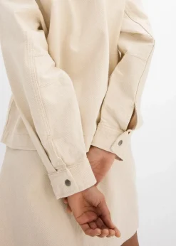 bonprix Bekleidung·Hosen|Zweiteiler & Sets^Twill-Jacke aus reiner Baumwolle natur