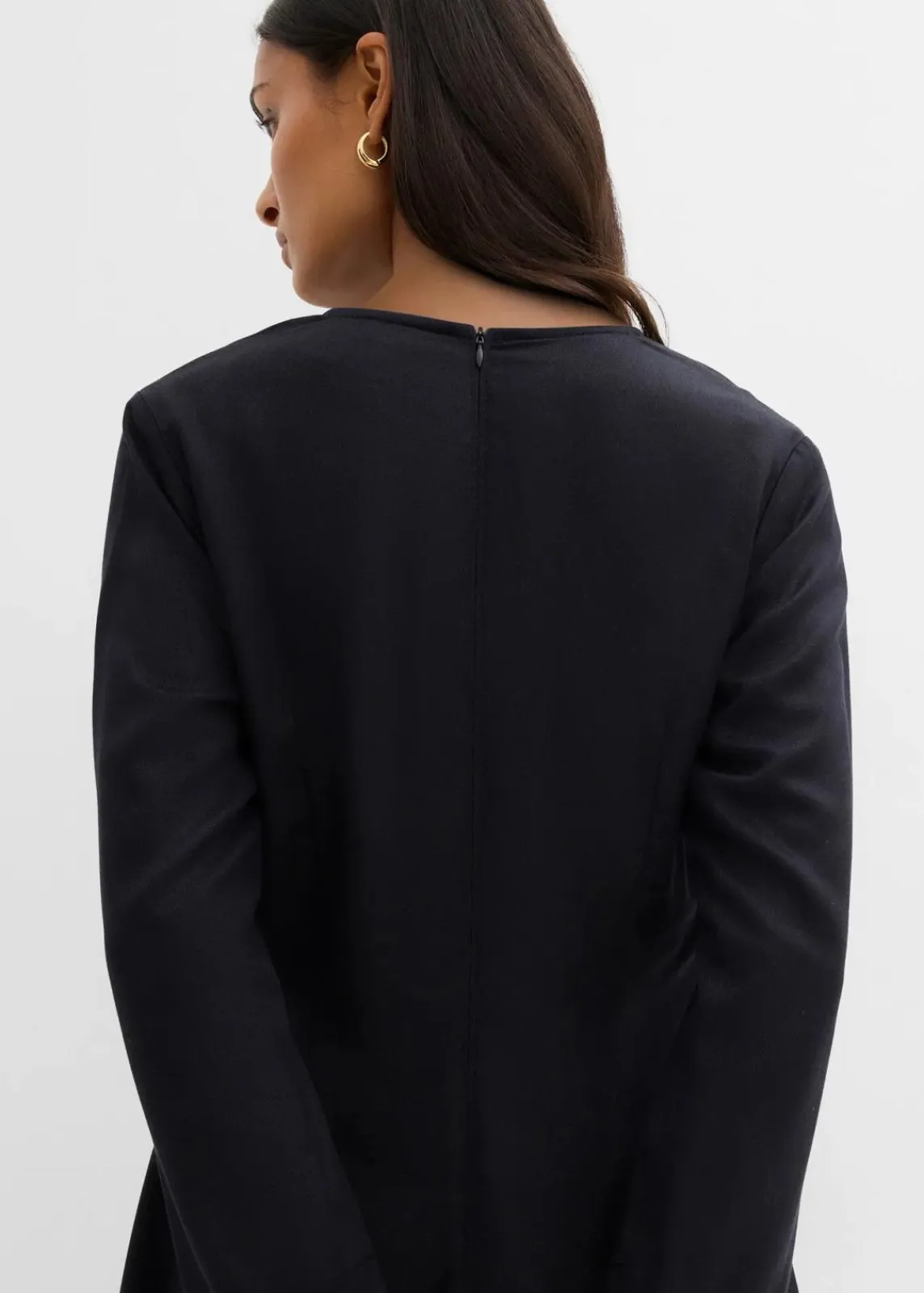 bonprix Bekleidung·Pullover & Strickjacken|Kleider^Twill-Kleid aus fließendem Lyocell schwarz