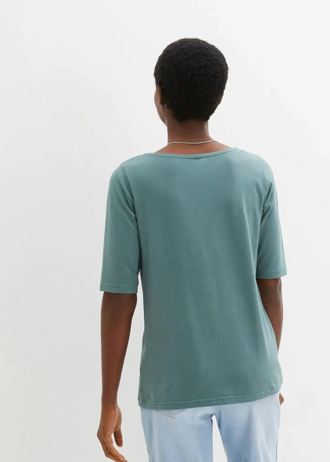 bonprix Shirts & Tops|Basics^U-Boot-Ausschnitt-Shirt graugrün
