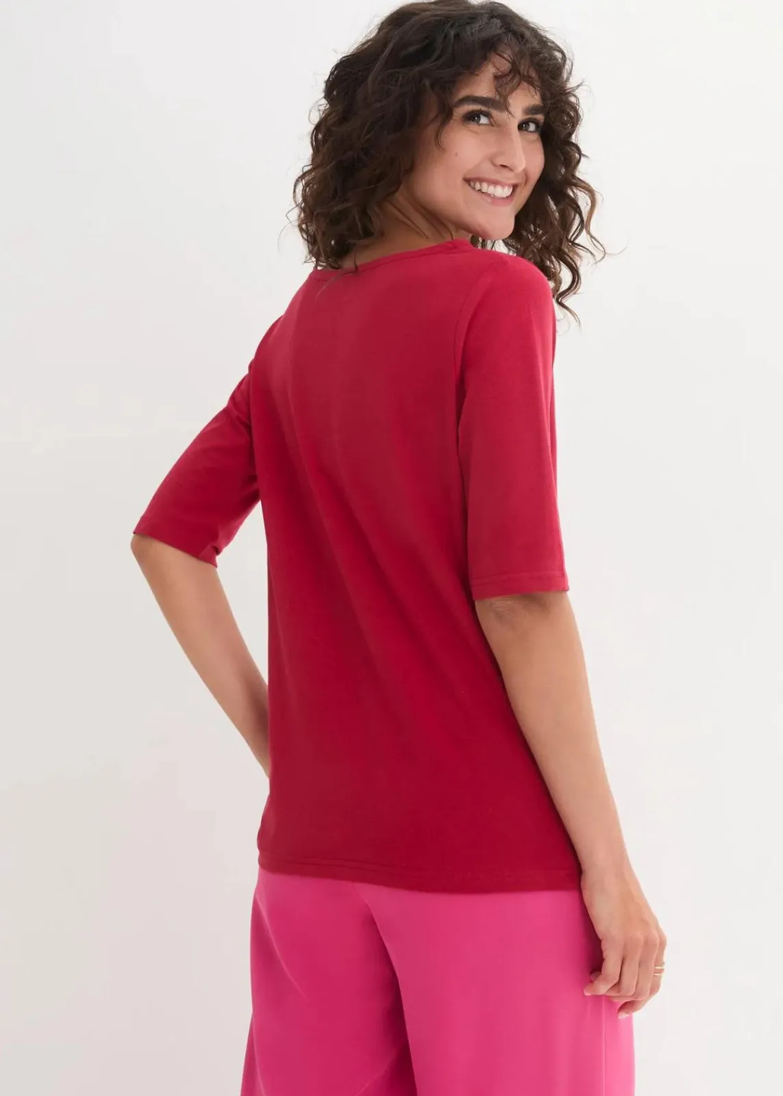 bonprix Shirts & Tops|Basics^U-Boot-Ausschnitt-Shirt abendrot