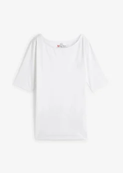bonprix Shirts & Tops|Basics^U-Boot-Ausschnitt-Shirt weiß