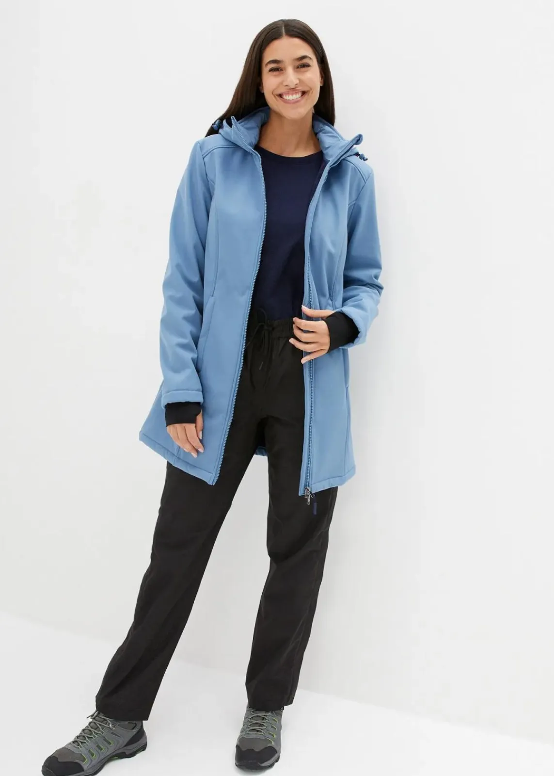 bonprix Bekleidung·Jumpsuits|Bekleidung·Sweat^Ultraleichte Schlupf-Regenhose mit seitlichem Reißverschluss, wasserdicht schwarz
