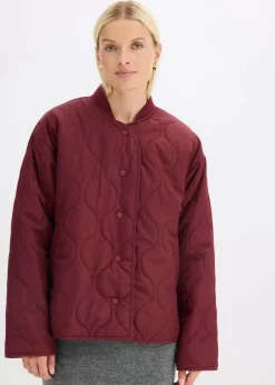 bonprix Jacken & Mäntel|Bekleidung·Hosen^Ultraleichte Steppjacke, Oversized dunkelbeere