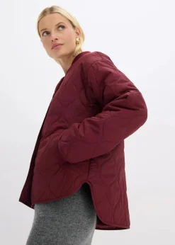 bonprix Jacken & Mäntel|Bekleidung·Hosen^Ultraleichte Steppjacke, Oversized dunkelbeere