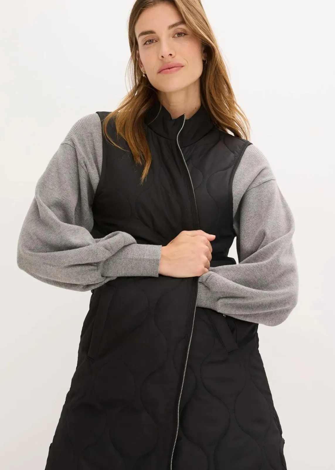 bonprix Jacken & Mäntel|Bekleidung·Hosen^Ultraleichte Steppweste schwarz