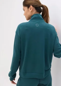 bonprix Bekleidung·Sweat|Bekleidung·Hosen^Ultrasofte Sport-Jacke mit Modal petrolgrün