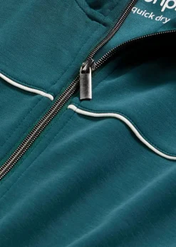bonprix Bekleidung·Sweat|Bekleidung·Hosen^Ultrasofte Sport-Jacke mit Modal petrolgrün