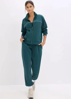 bonprix Bekleidung·Sweat|Bekleidung·Kleider^Ultrasofte Sport-Jogginghose mit Modal petrolgrün